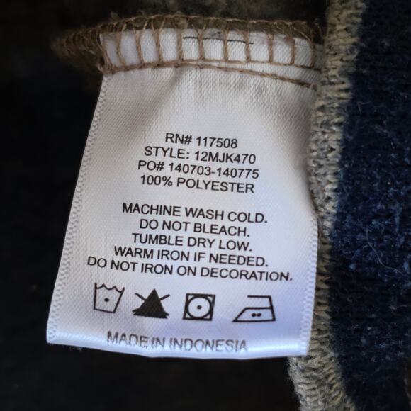 Junk Food Clothing Los Angeles Aztec Southwestern Cardigan Mens Size L Brown - Picture 11 of 11